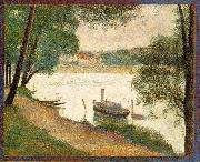 Georges Seurat Gray weather, Grande Jatte, France oil painting artist